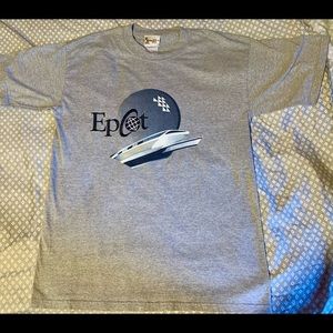 Vintage Walt Disney World Epcot Center Gray T shirt
